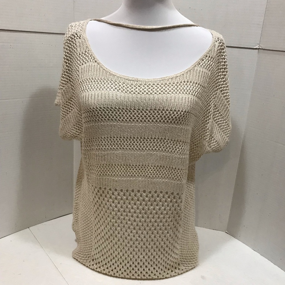 A.n.a. Open Knit Cream Sweater SIZE MEDIUM